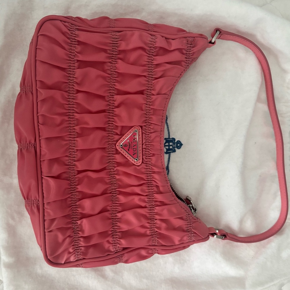 Prada Hobo Tessuto Gaufre with Saffiano - Picture 2 of 10